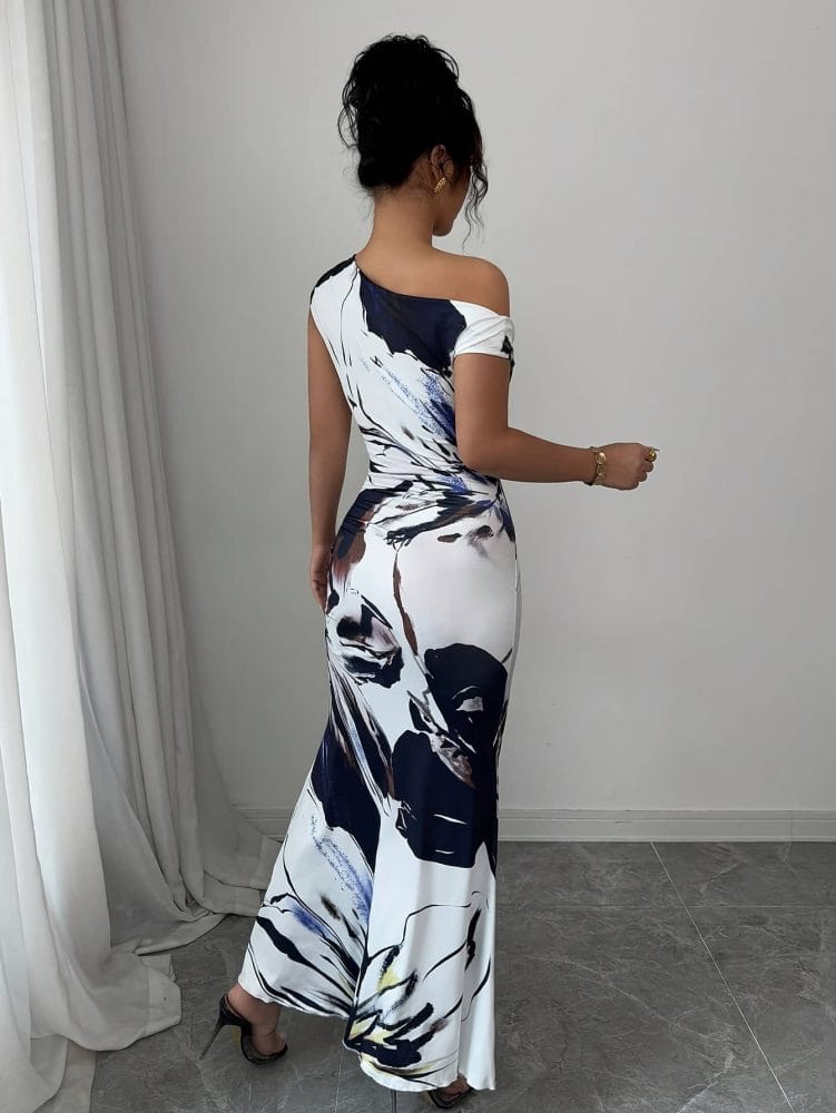 Floral Mermaid Maxi Dress Floral Print
