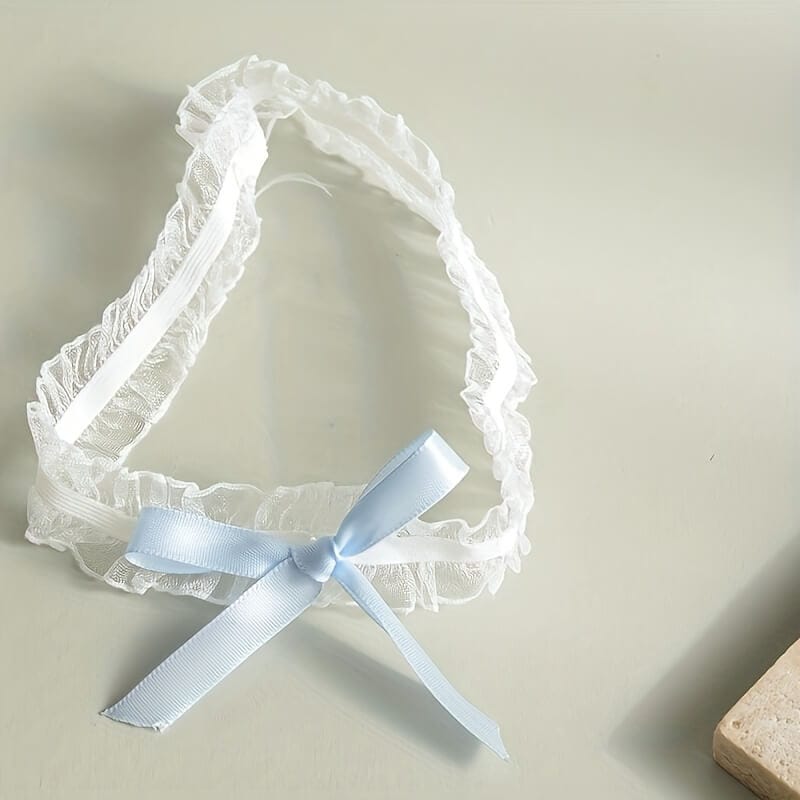 Lace Elastic Strap Leg Ring with a Bow Decoration