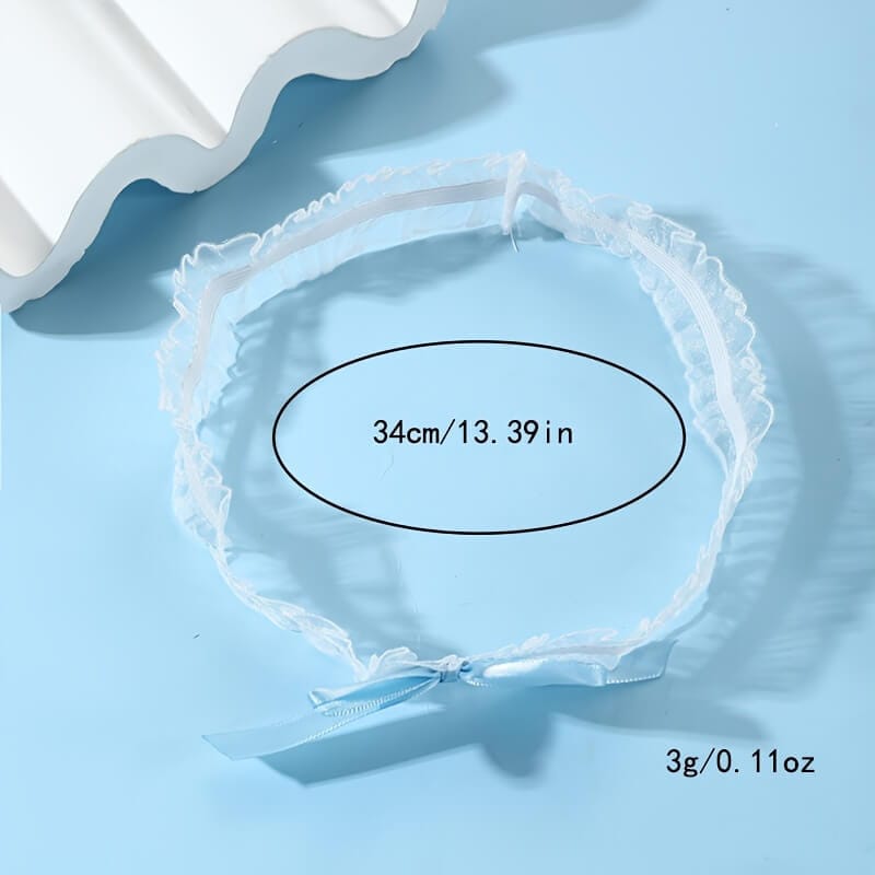 Lace Elastic Strap Leg Ring with a Bow Decoration