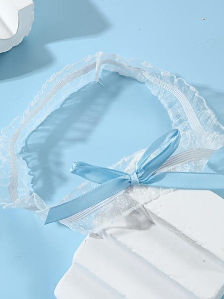 Lace Elastic Strap Leg Ring with a Bow Decoration