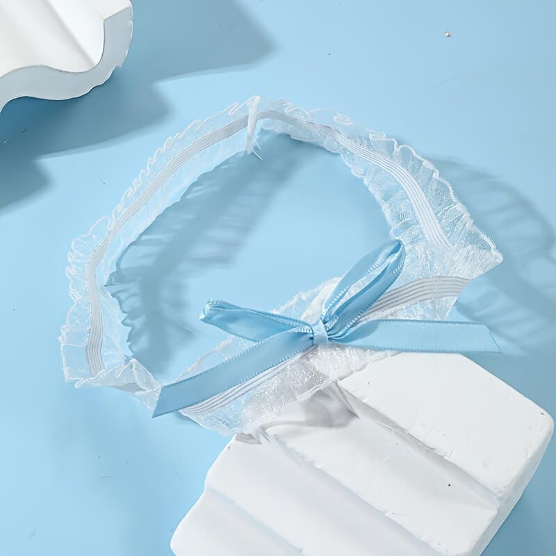 Lace Elastic Strap Leg Ring with a Bow Decoration