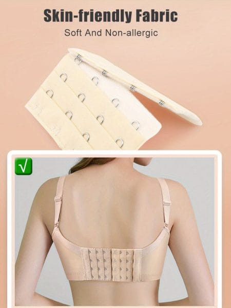 Stretchy Bra Extension Buckle 3 pcs Set Comfortable Adjustable