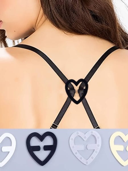 Women's Bra Strap Clip Elegant Heart-Shaped Underwire Bras & Bustiers