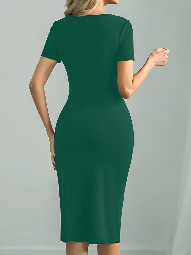 Women Formal & party Midi dress Elegant Navy Blue Bodycon