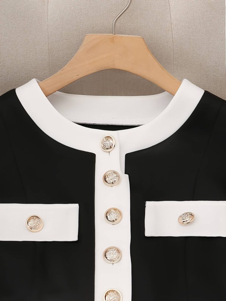 Suit Jacket and Bodycon Skirt Two-Piece Set