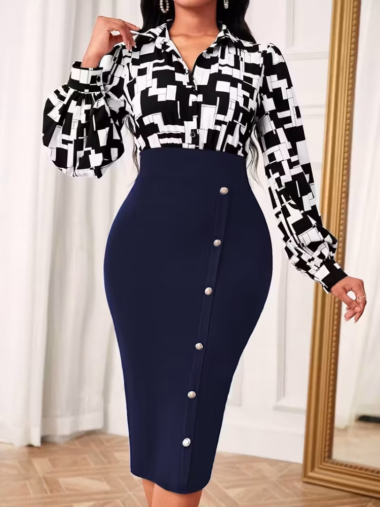 High-Waisted Pencil Skirt Slim Fit