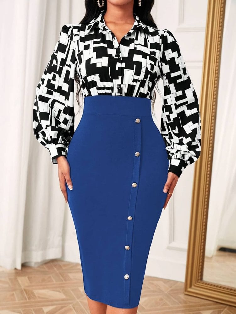 High-Waisted Pencil Skirt Slim Fit