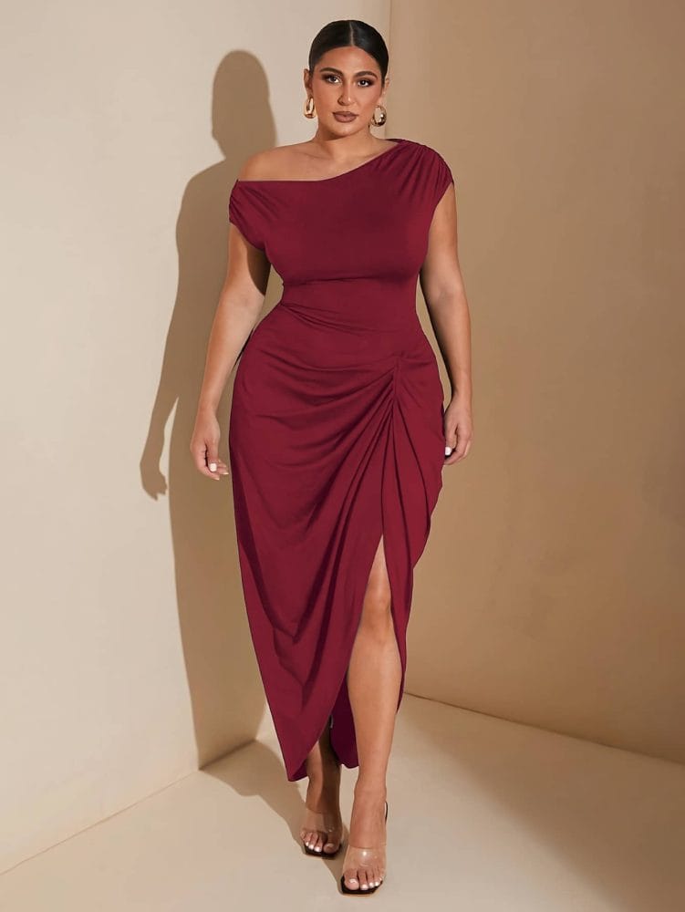 Slim Fit Curve Maxi Dress Waist