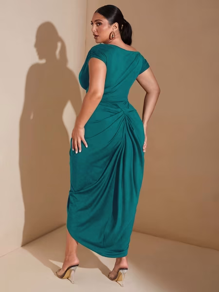 Slim Fit Curve Maxi Dress Waist