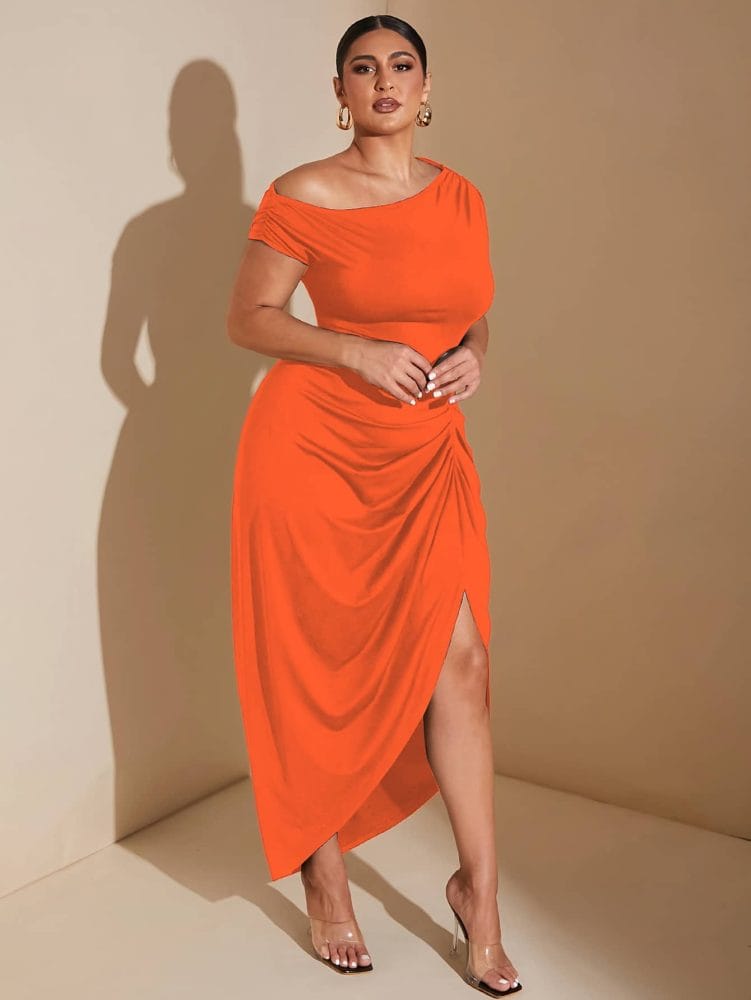 Slim Fit Curve Maxi Dress Waist