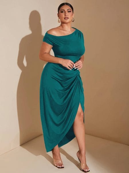 Slim Fit Curve Maxi Dress Waist