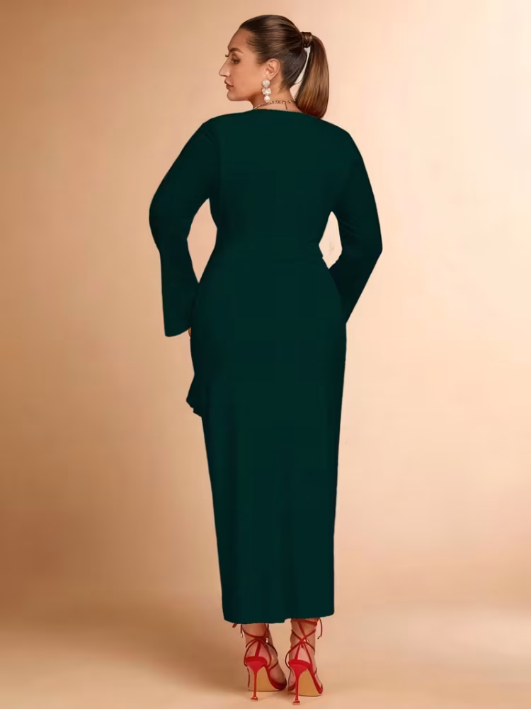 Women Curve Elegant Maxi Dress Plus Size