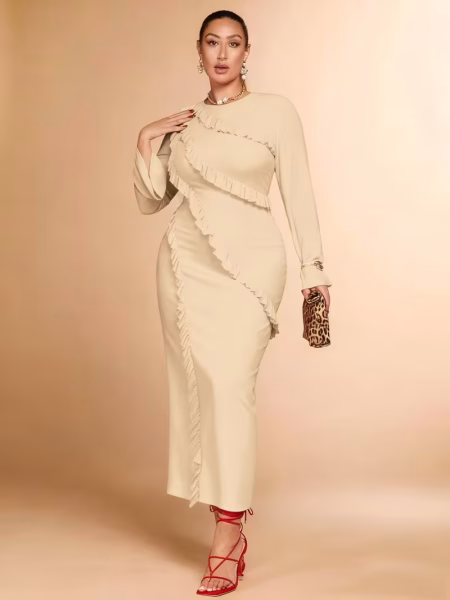Women Curve Elegant Maxi Dress Plus Size