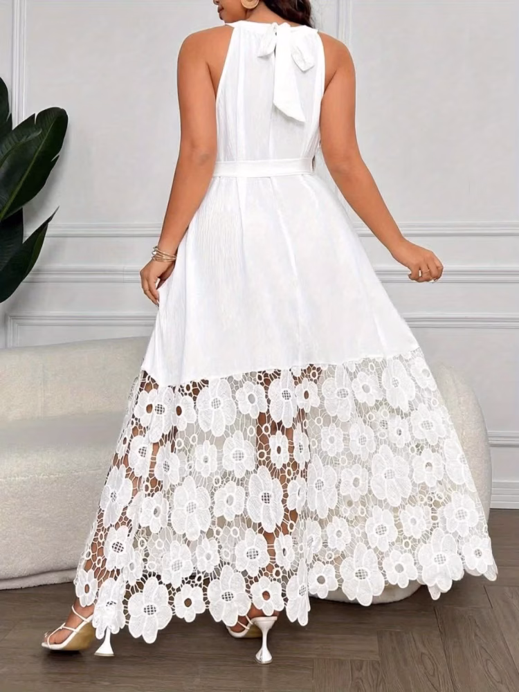 Casual Sleeveless Summer Maxi Dress Women Attractive Solid Color with Plus Size Flowy Silhouette and Lightweight Comfort Casual, Lightweight, and Perfect for Warm‑Weather Outings