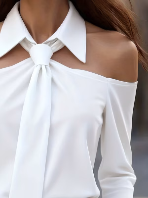 Elegant Off-Shoulder Blouse Shirt Attractive Strapless Design