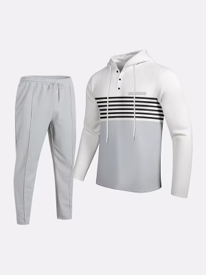 Men Casual Hoodie and Pants Set Outdoor Versatile High Fashion