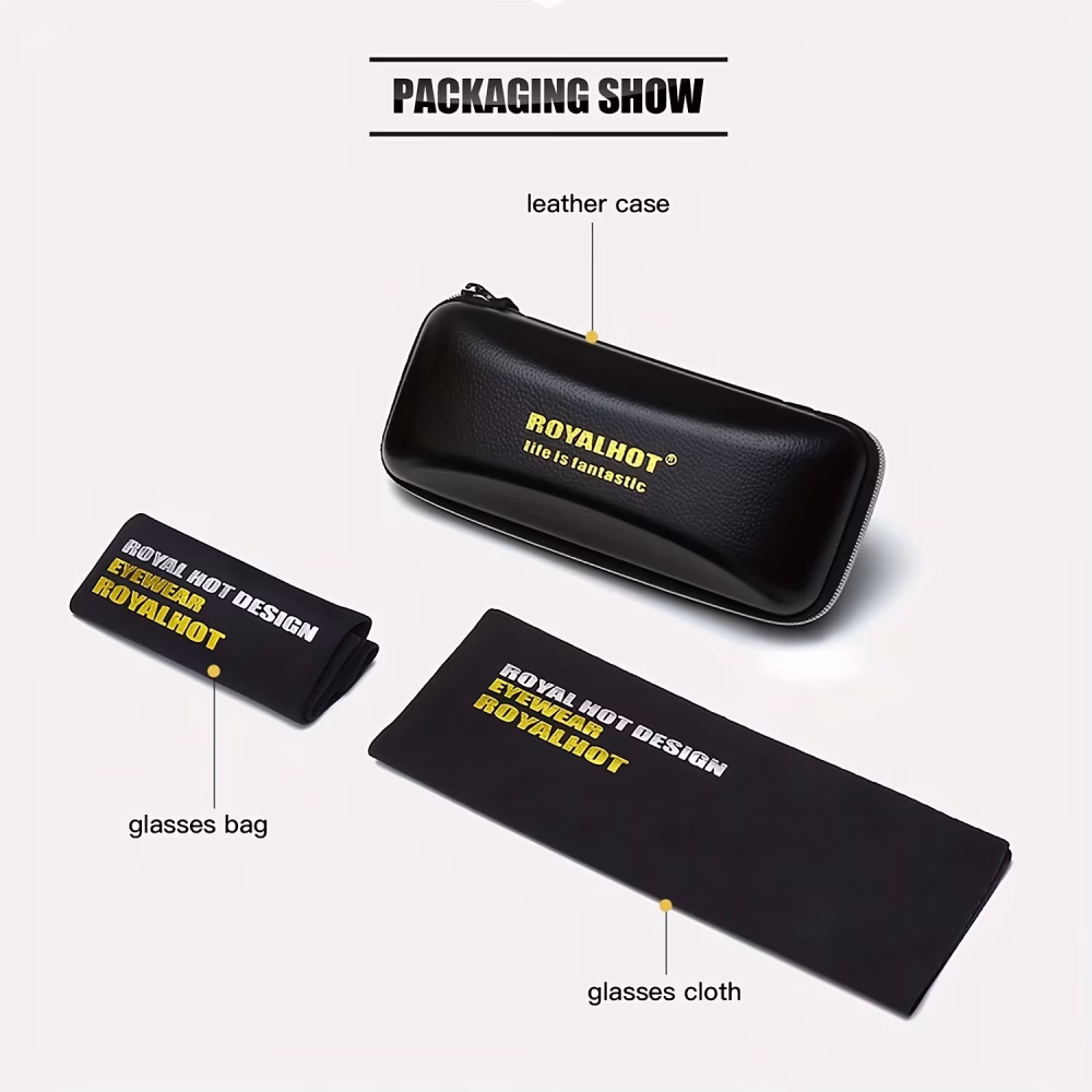 Royal Hot Men Sunglasses Zinc Alloy Large Frame PC Eyewear Classic Outdoor Fishing Driving Casual Mixed Color Decorative