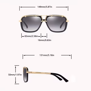 Royal Hot Men Sunglasses Zinc Alloy Large Frame PC Eyewear Classic Outdoor Fishing Driving Casual Mixed Color Decorative