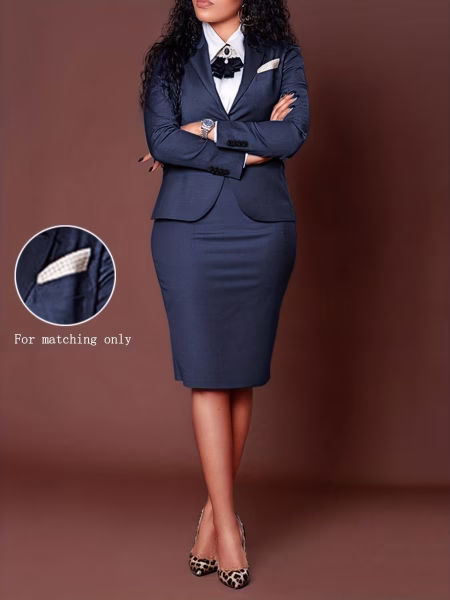Formal Jacket and Skirt Formal Women’s Outfit with Bow Tie and Half Skirt