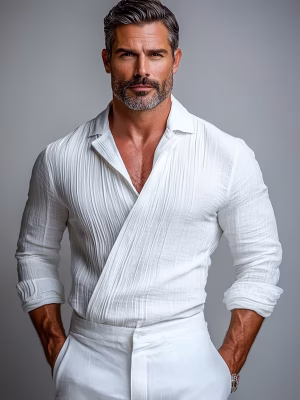 Lightweight Business Shirt for Spring and Summer with a Men’s Modern Button‑Free Design