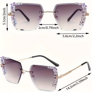 Rimless Square Glasses with a Starry
