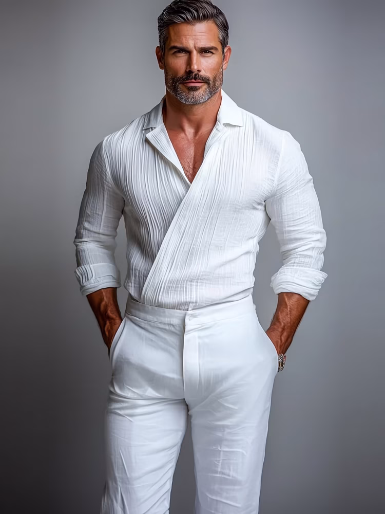 Lightweight Business Shirt for Spring and Summer with a Men’s Modern Button‑Free Design