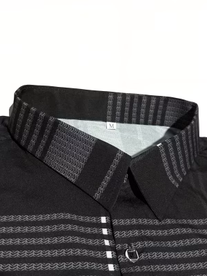 Classic Casual Button-Up Shirt Men’s Comfortable Plaid Long Sleeve Shirt British Style Business with Chest Pocket, Regular Fit All-Season Versatile Shirt for Office & Casual Attire, All-Day Wear, Office Attire, Sophisticated Look