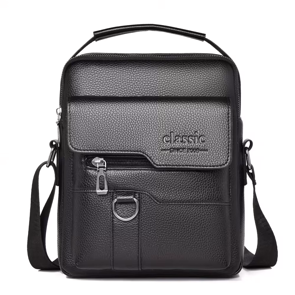 Men Vintage Shoulder Bag Multiple Compartments, Detachable Strap Office or Casual Use Valentine’s Day Gift for Husband or Boyfriend
