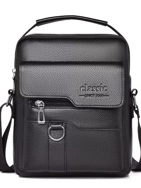 Men Vintage Shoulder Bag Multiple Compartments, Detachable Strap Office or Casual Use Valentine’s Day Gift for Husband or Boyfriend