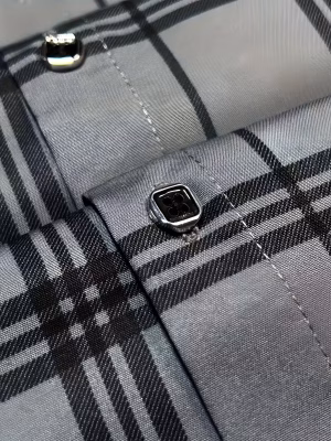 Long Sleeve Button Shirt Men Elegant Plaid Print, Regular Fit, Perfect for Business, Commuting, and Special Occasions, Ideal Gift for Men