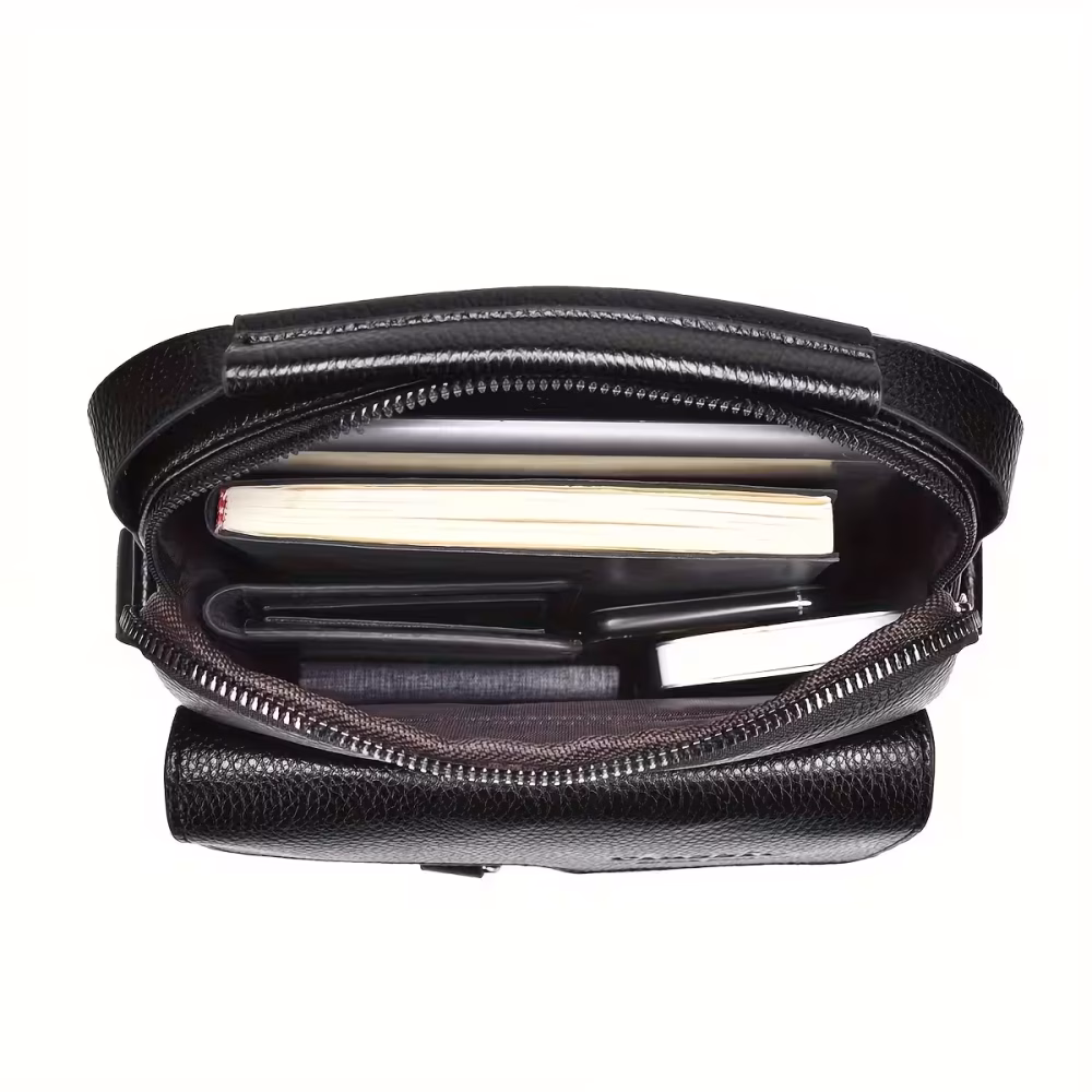 Men Vintage Shoulder Bag Multiple Compartments, Detachable Strap Office or Casual Use Valentine’s Day Gift for Husband or Boyfriend