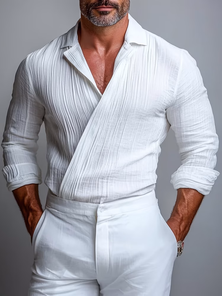 Lightweight Business Shirt for Spring and Summer with a Men’s Modern Button‑Free Design