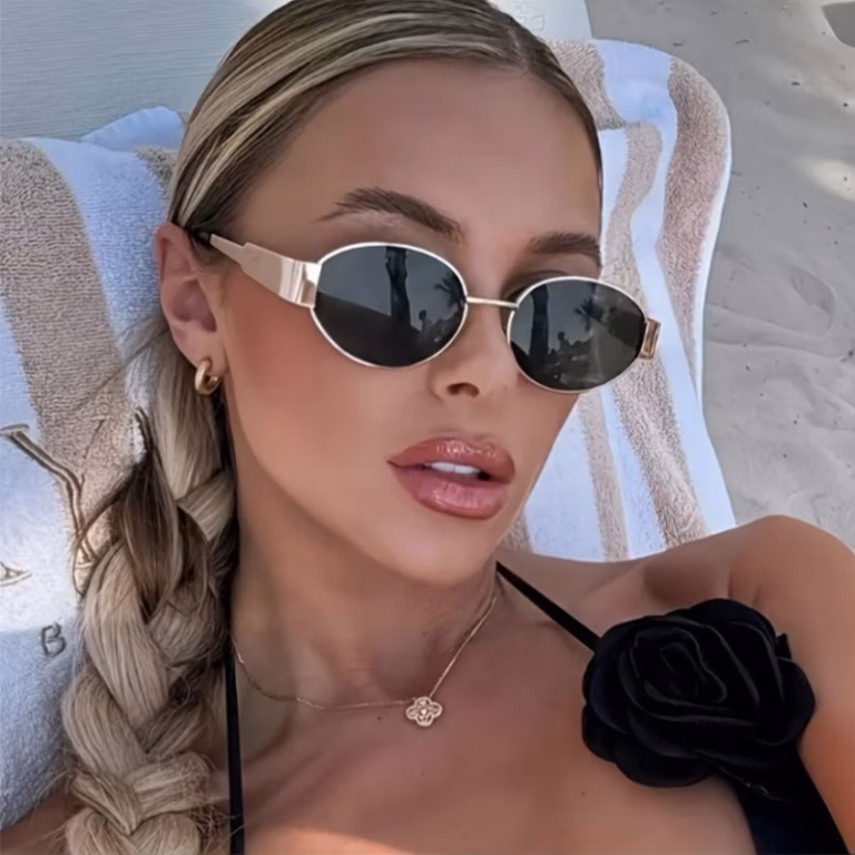 Pair of Glasses with a Golden Rim
