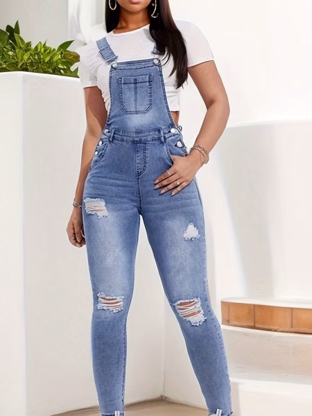 Women Designer Denim Overalls and Fashion-Forward Jumpsuits - XS