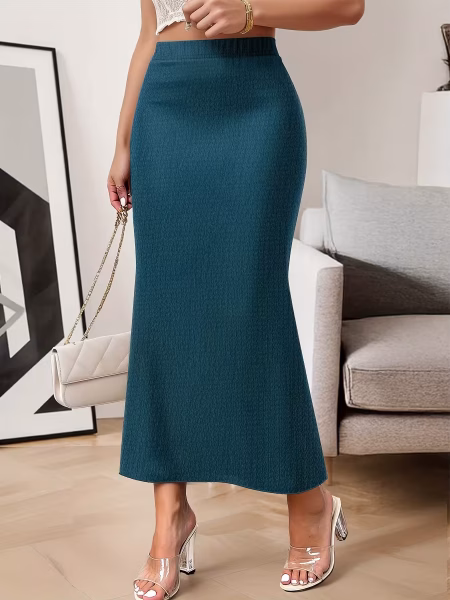 Plus Size Women’s Maxi Skirt Affordable Spring and Autumn Elegant Vintage