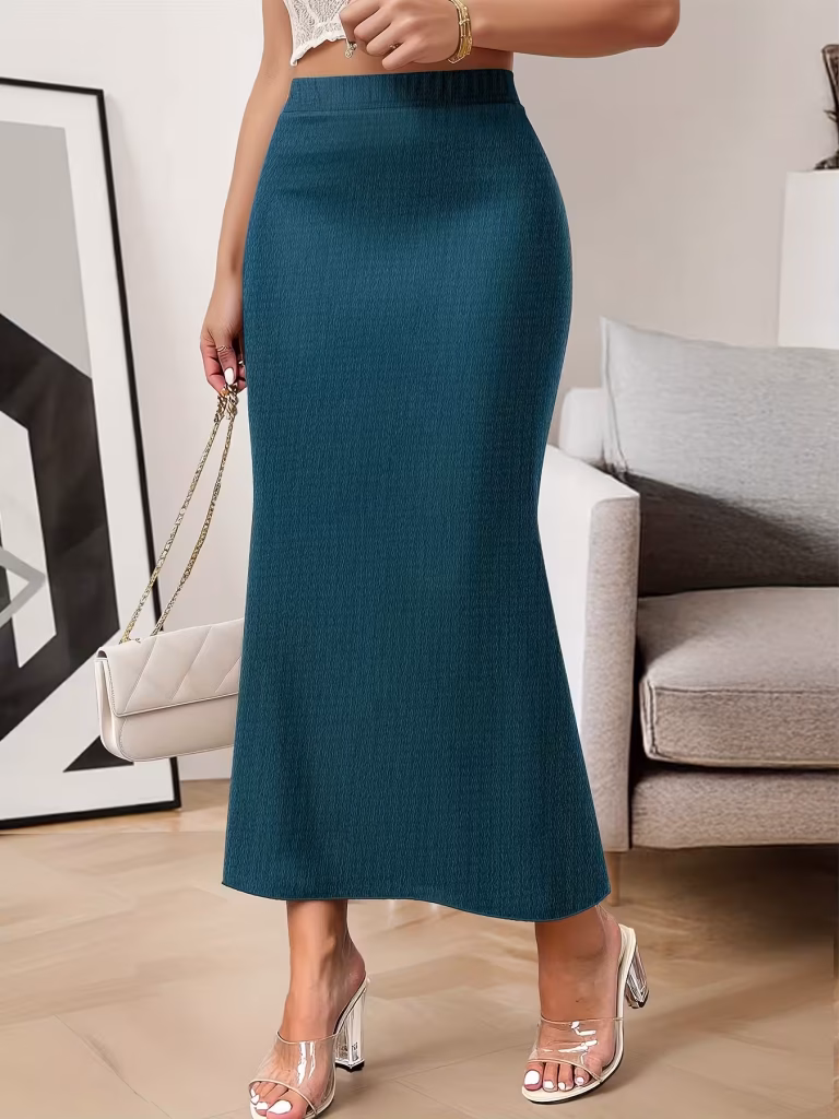 Plus Size ’s Maxi Skirt Spring and Autumn Vintage