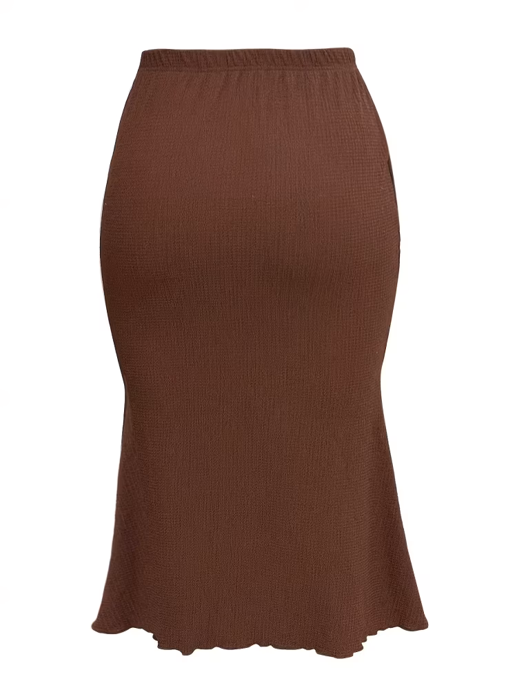 Plus Size Women’s Maxi Skirt Affordable Spring and Autumn Elegant Vintage