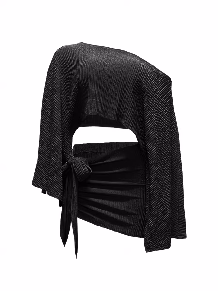 Off-Shoulder Top & Skirt Two-Piece Set