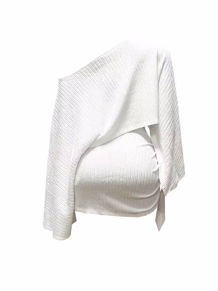 Off-Shoulder Top & Skirt Two-Piece Set