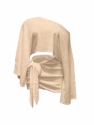 Off-Shoulder Top & Skirt Two-Piece Set