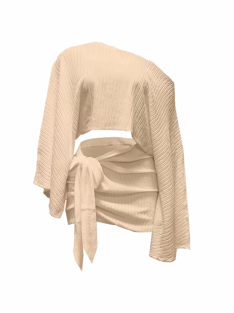 Off-Shoulder Top & Skirt Two-Piece Set